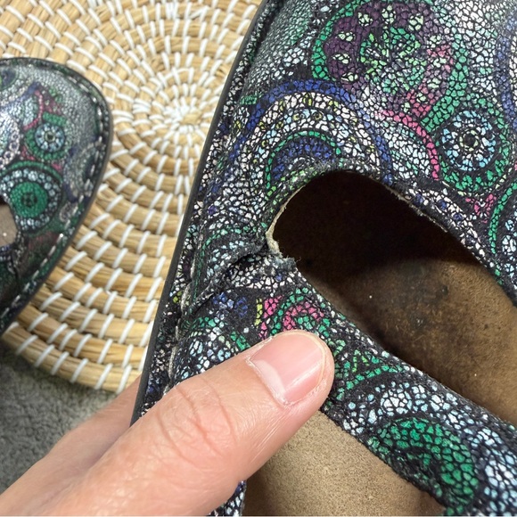 Alegria Dayna 327 Mary Jane Shoes Leather Comfort in Multi Spiro Blues 39/US 9 - Picture 13 of 15